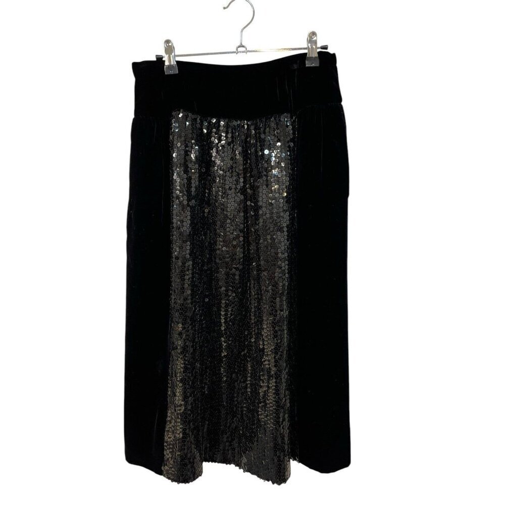 Valentino Night Velvet Sequin Vintage Size 10 Lined Unique Rare Designer Elegant